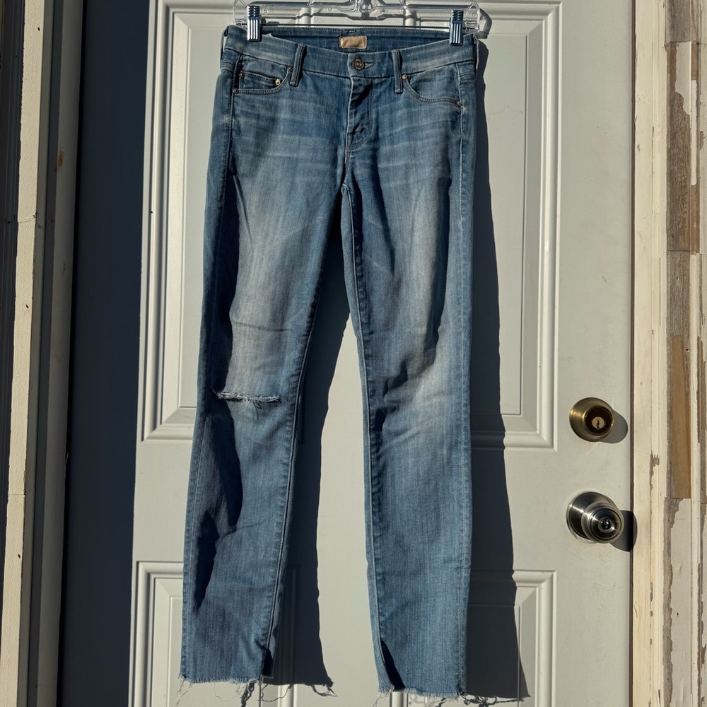 MOTHER Looker Ankle Fray Jeans Size 25